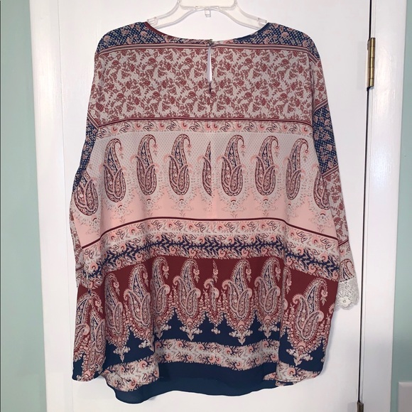 ‘Cato’ WOMENS tunic top 18/20W lace hem - Picture 2 of 6